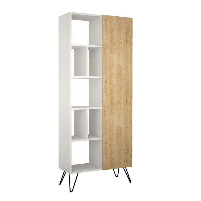 Dimehouse Boekenkast Jedda Wit Eik Melamine 79x190x32 Cm