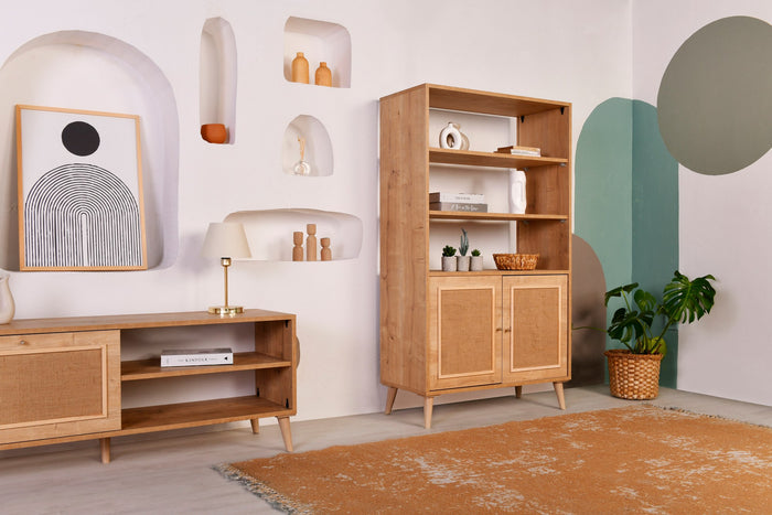 Dimehouse Boekenkast Jut Eik Beukenhout 40x110x90 Cm