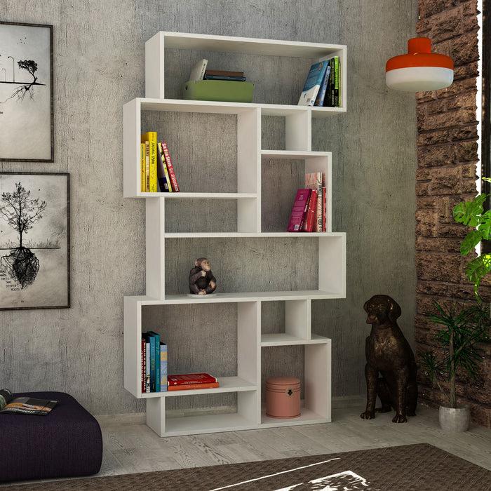 dimehouse Boekenkast Karmato Wit Melamine 96x168 5x25 5 cm