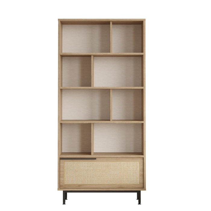 Dimehouse Boekenkast Kosmos Walnoot Eik Melamine 83 9x175 6x29 5 Cm