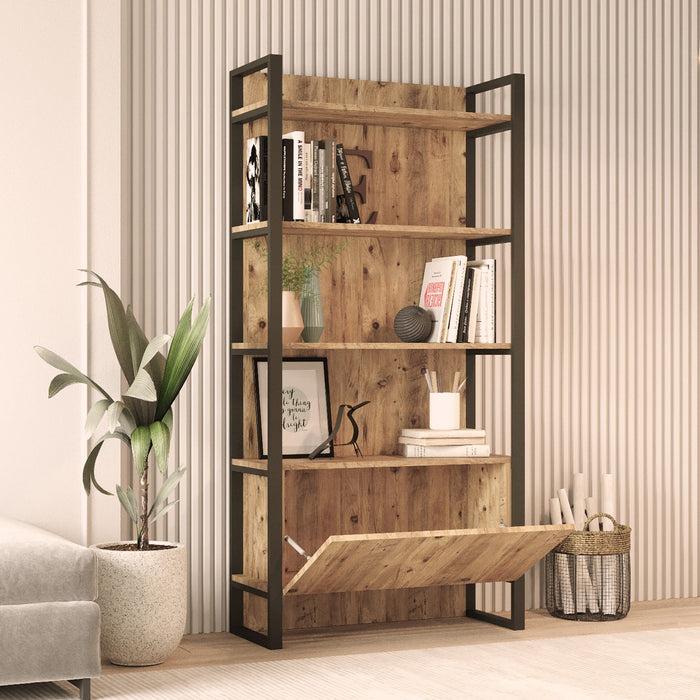 Dimehouse Boekenkast Lyra Atlantisch Dennenhout Melamine 90x180x34 Cm