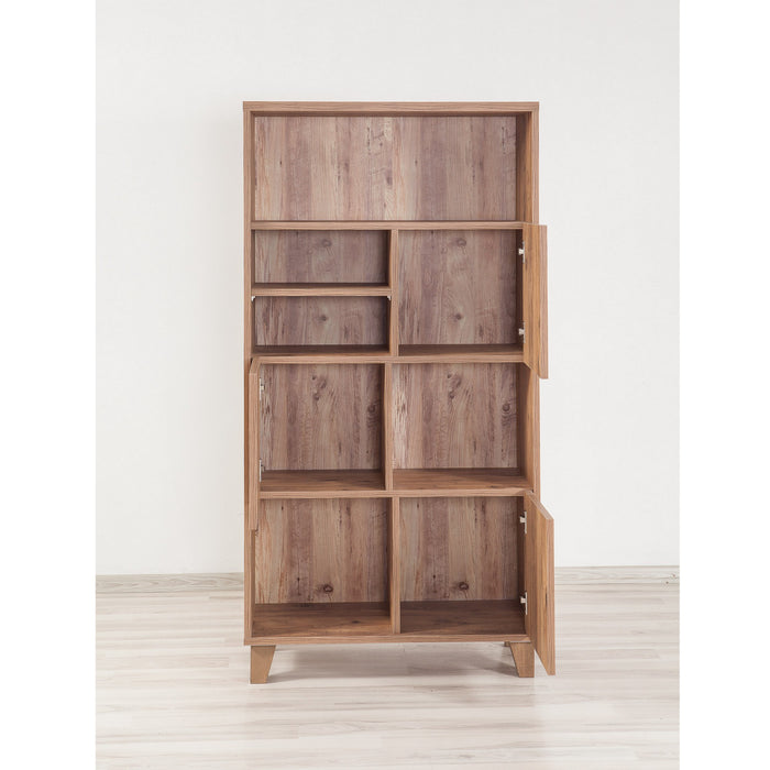 Dimehouse Boekenkast Marina Flora Atlantisch Dennenhout Melamine 80x155x36 Cm