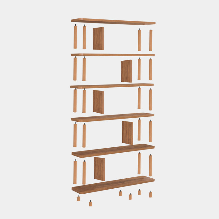 Dimehouse Boekenkast Meta Atlantisch Dennenhout Melamine 120x168 5x28 Cm