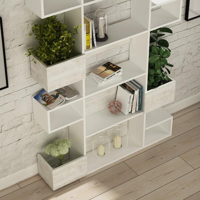 Dimehouse Boekenkast Niho Wit Melamine 120x171x20 Cm