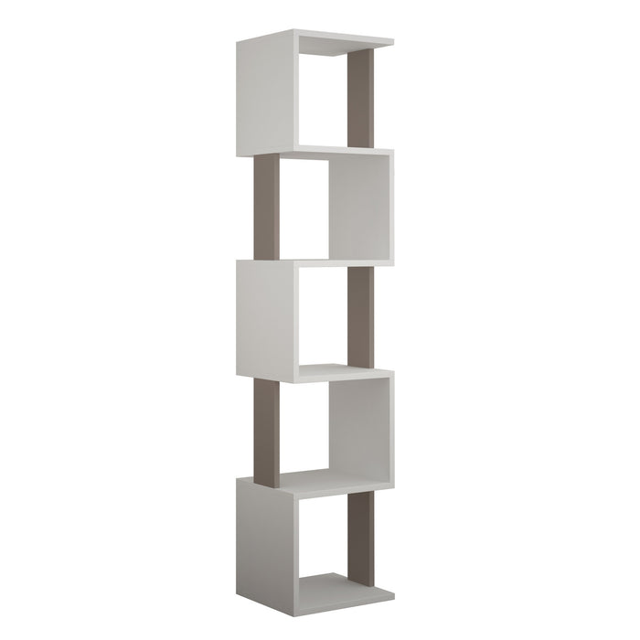 Dimehouse Boekenkast Piri Wit Mokka Melamine 35x161x30 Cm