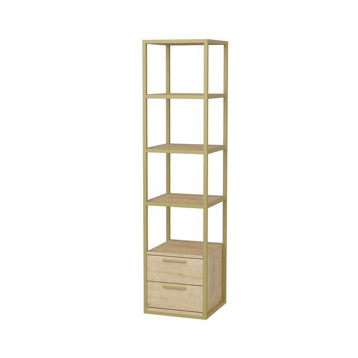 Dimehouse Boekenkast Robbins Gold Goud Eik Melamine 39x160x39 Cm