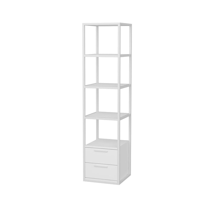 Dimehouse Boekenkast Robbins White Wit Melamine 39x160x39 Cm