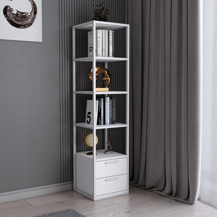 dimehouse Boekenkast Robbins White Wit Melamine 39x160x39 cm