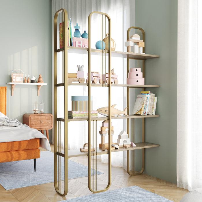 Dimehouse Boekenkast Sierra Geel Melamine 124x182x26 Cm