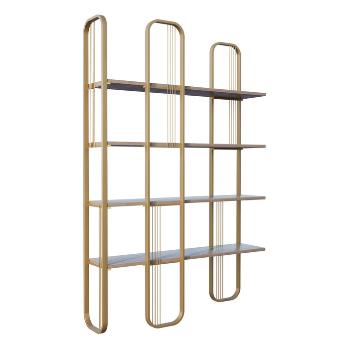 Dimehouse Boekenkast Sierra Geel Melamine 124x182x26 Cm