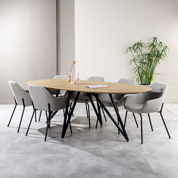 dimehouse Deens Ovale Eettafel Miami Mangohout 240x110