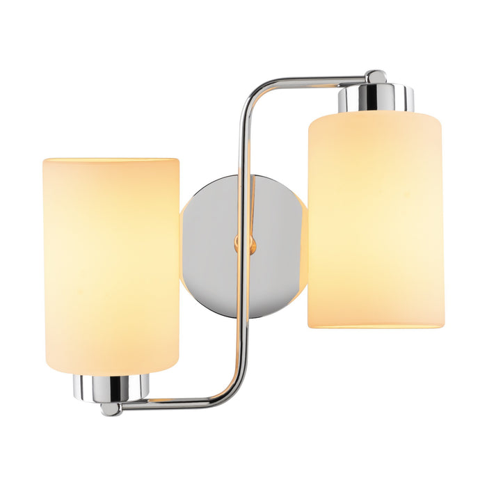 Dimehouse 2-lichts Wandlamp Zilver Glas Oasis
