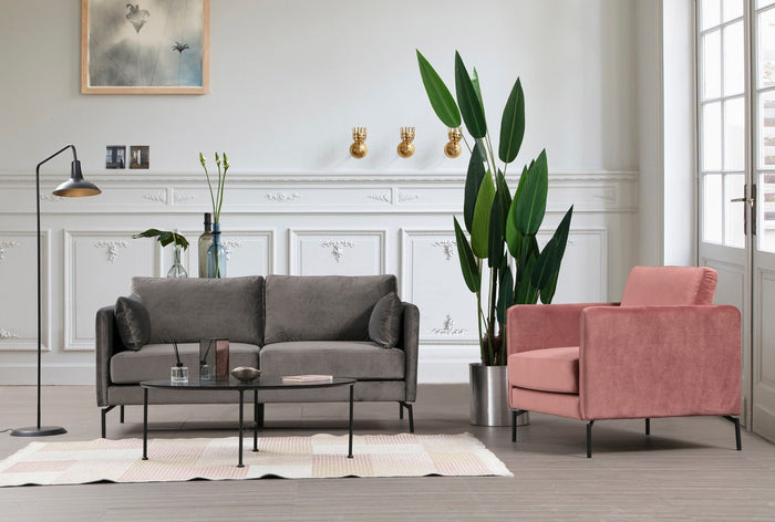 Dimehouse 2-zits Bank Sino Grijs