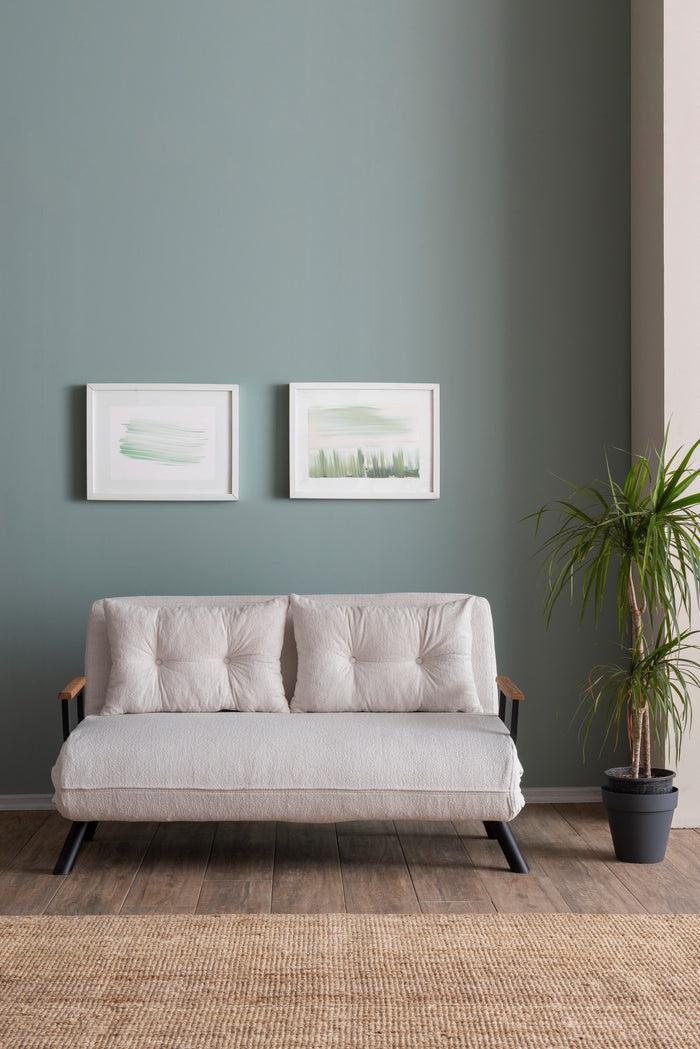 Dimehouse 2-zits Slaapbank Sando Crème Teddystof