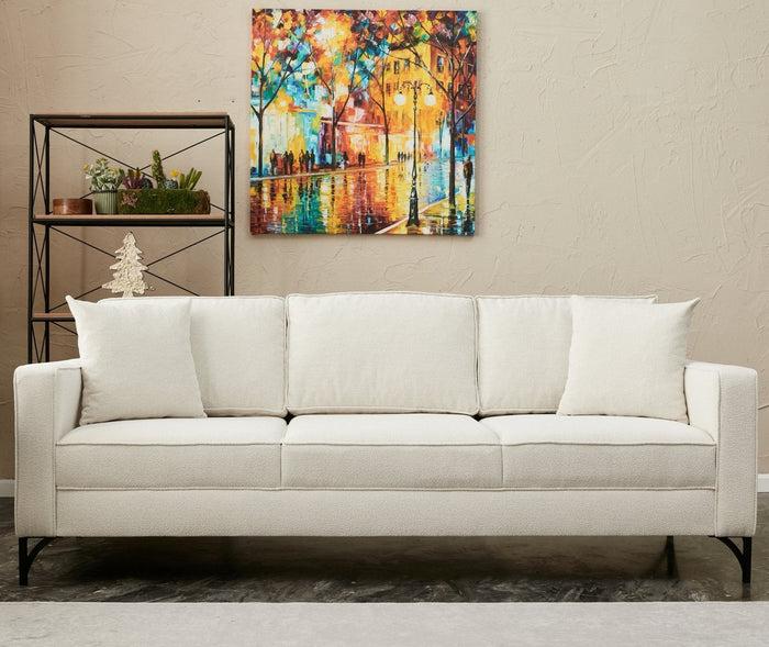 dimehouse 3-zits Bank Berlin Crème Zwart