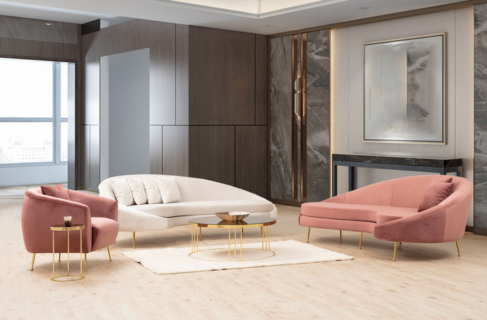 Dimehouse 3-zits Bank Eses Pink Rechts