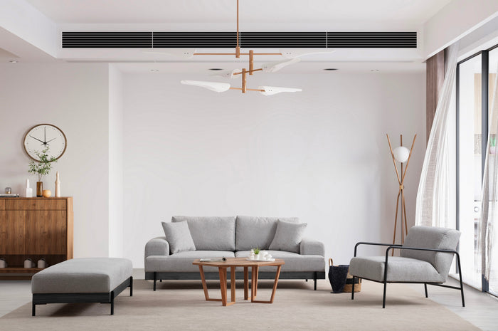 Dimehouse 3-zits Bank Eti Grijs - Zwart Houten Frame