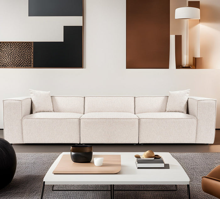 dimehouse 3-zits Bank Lora Licht Bruin