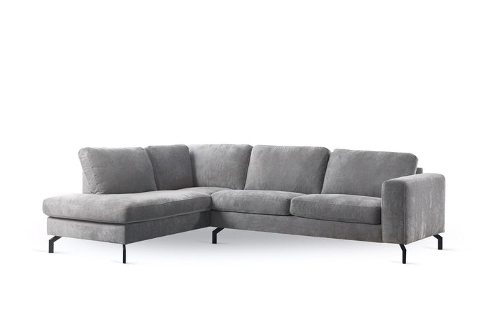 Dimehouse 3-zits Hoekbank Perla Stof Grijs Links