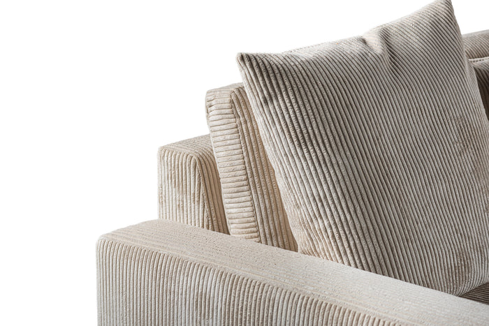 Dimehouse 3-zits Loungebank Kaia Ribstof Beige