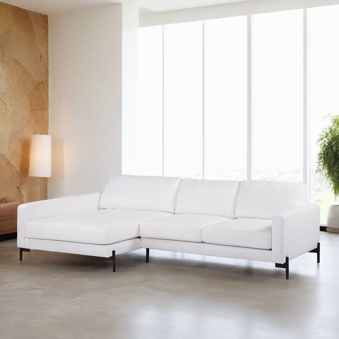 dimehouse 3-zits loungebank Neva bouclé stof wit