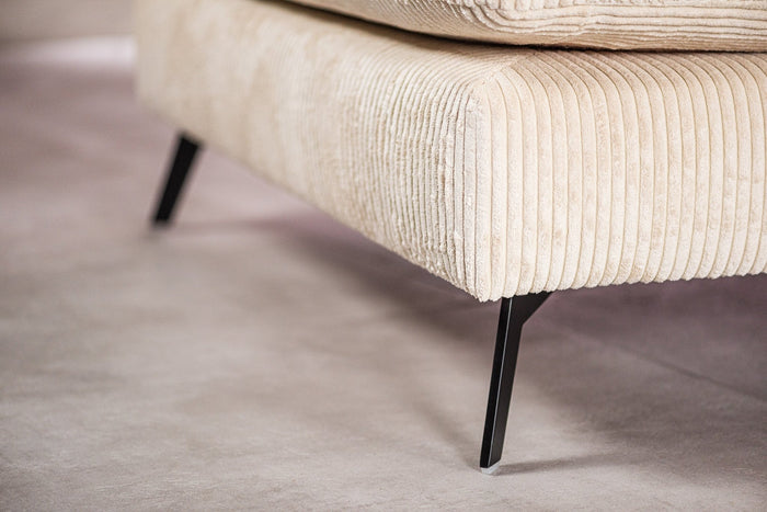 Dimehouse 4-zits Hoekbank Lova Ribstof Beige