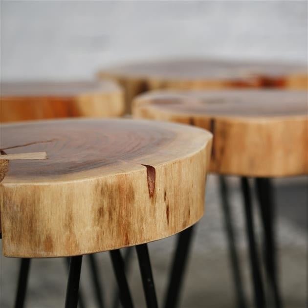 Dimehouse Bijzettafeltje Boomstam Arbor Acaciahout