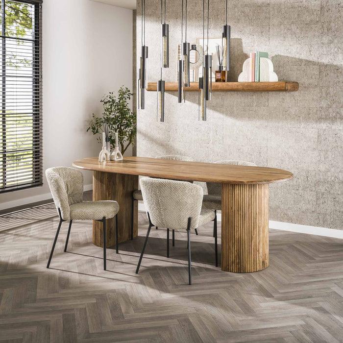 Dimehouse Eettafel Ovaal Mangohout Maria 215x90 Cm