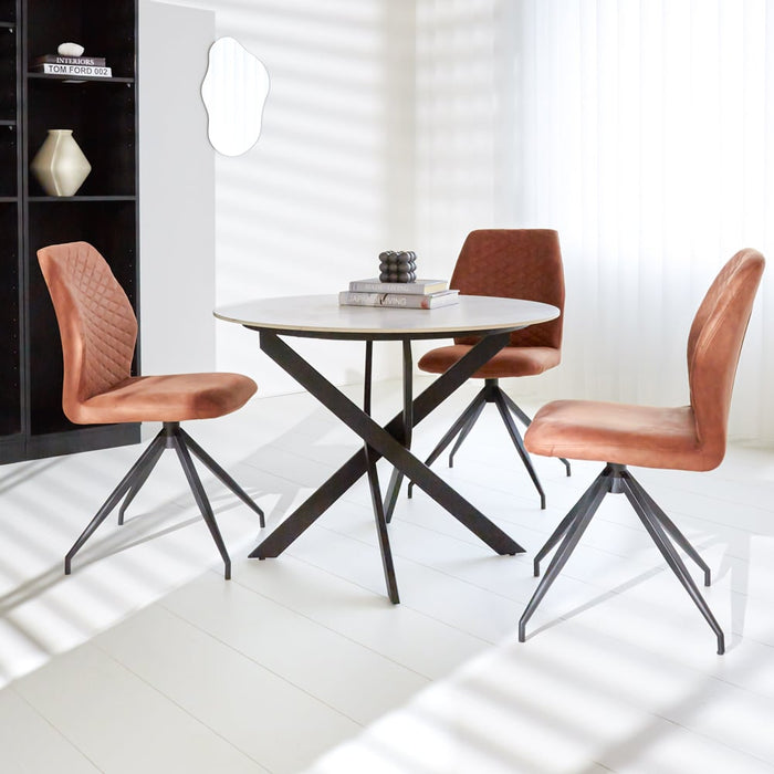 Dimehouse Eettafel Vivian Marmerlook Wit