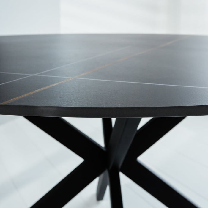 Dimehouse Eettafel Yuna Marmerlook Zwart