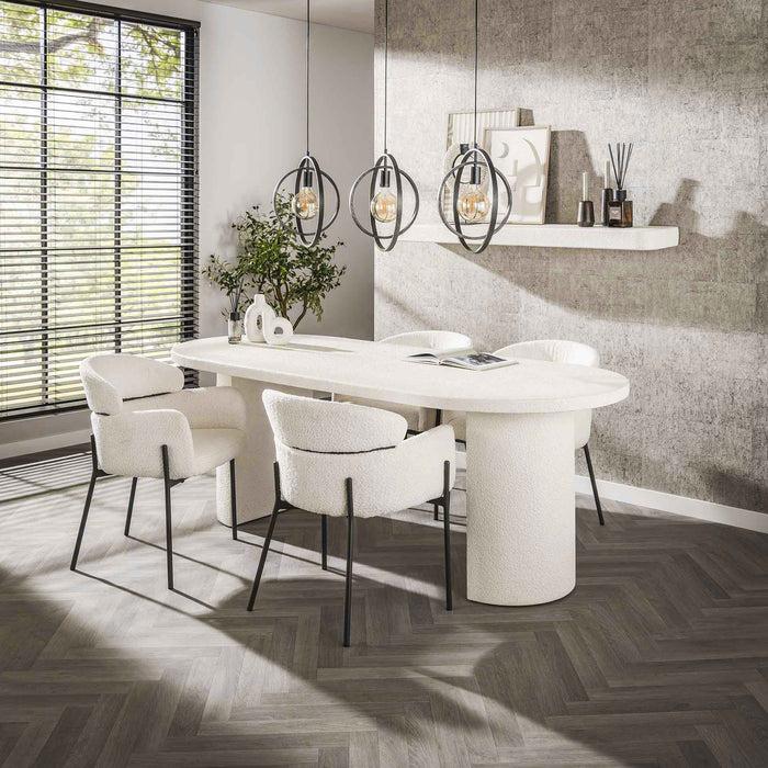 Dimehouse Eettafel Zina 215x95 Cm Stone Wit