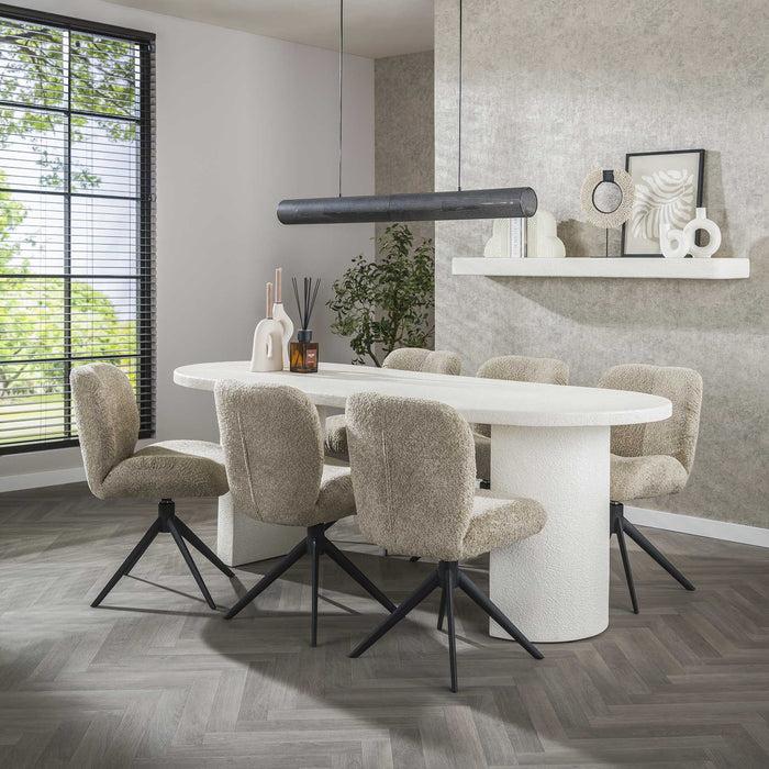 Dimehouse Eettafel Zina 215x95 Cm Stone Wit