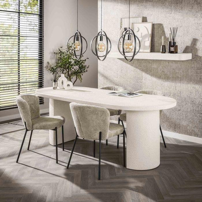 dimehouse Eettafel Zina 215x95 cm stone wit