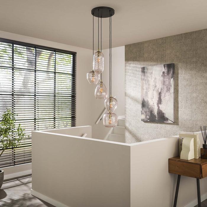 Dimehouse Glazen Hanglamp Feline 5L Getrapt