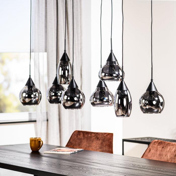 Dimehouse Glazen Hanglamp Kesi 8-lichts Smoke Glas