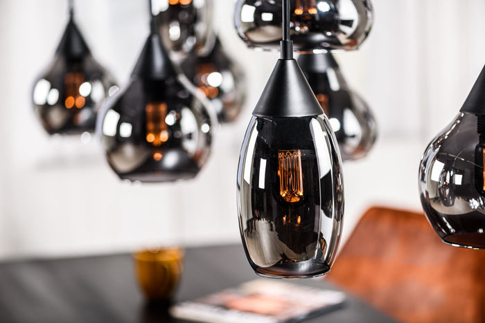 Dimehouse Glazen Hanglamp Kesi 8-lichts Smoke Glas