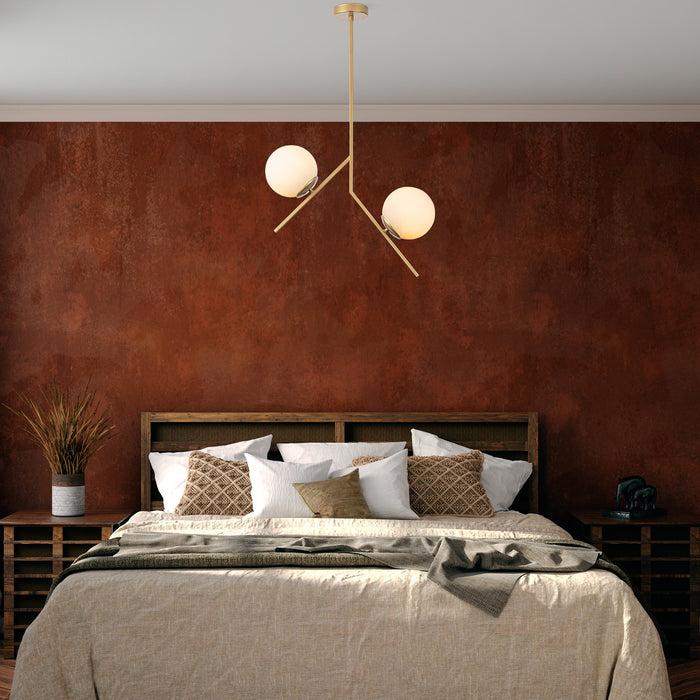 Dimehouse Hanglamp 2-lichts Goud Glas Nimbus