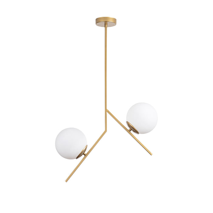 Dimehouse Hanglamp 2-lichts Goud Glas Nimbus