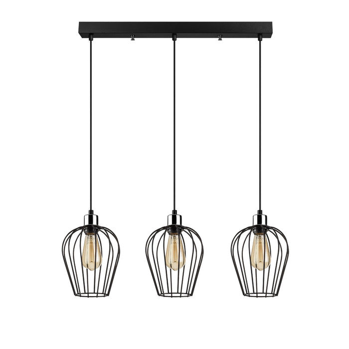 Dimehouse Hanglamp 3-lichts Zwart Metaal Predator