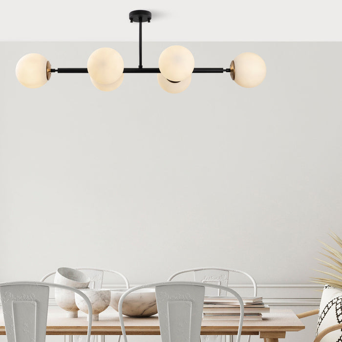 Dimehouse Hanglamp 6-lichts Crème Glas Radiance