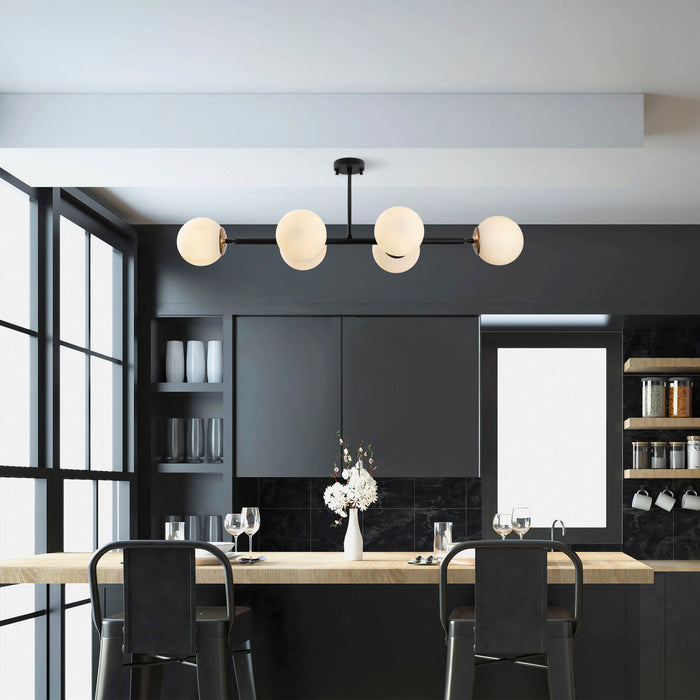 dimehouse Hanglamp 6-lichts Crème Glas Radiance