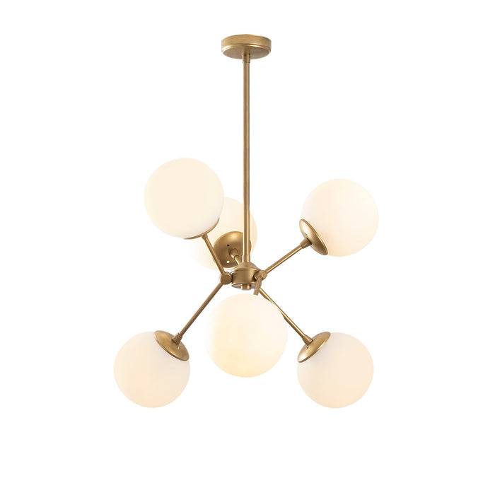 Dimehouse Hanglamp 6-lichts Goud Glas Sereno