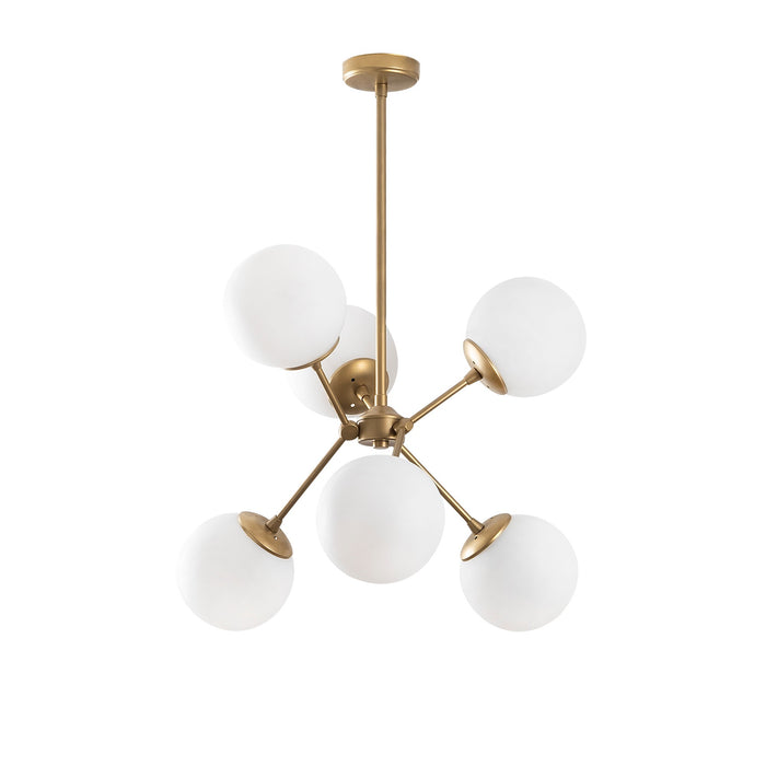 Dimehouse Hanglamp 6-lichts Goud Glas Sereno