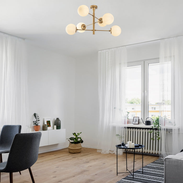 Dimehouse Hanglamp 6-lichts Goud Metaal Lustre