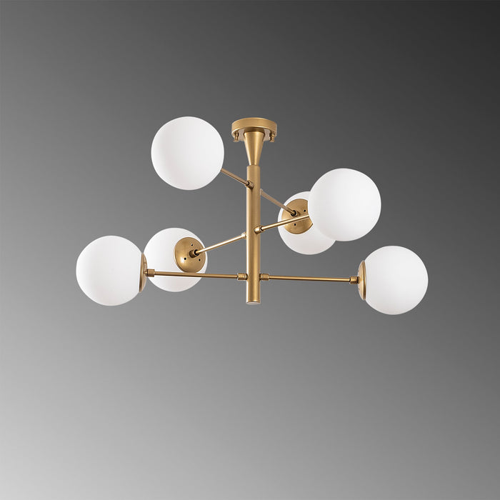 Dimehouse Hanglamp 6-lichts Goud Metaal Lustre