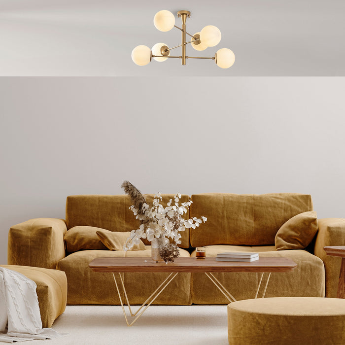 dimehouse Hanglamp 6-lichts Goud Metaal Lustre