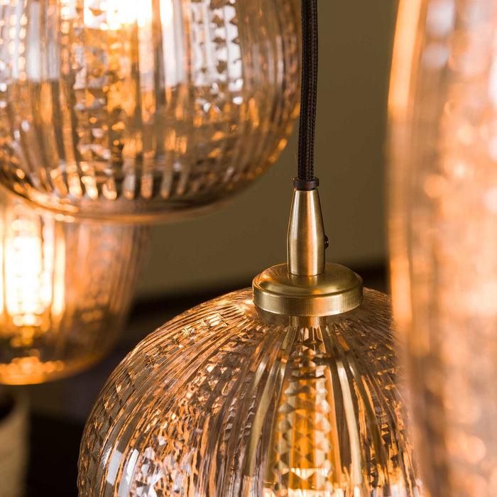 Dimehouse Hanglamp Anna Diamant Glas Rond 5-Lichts