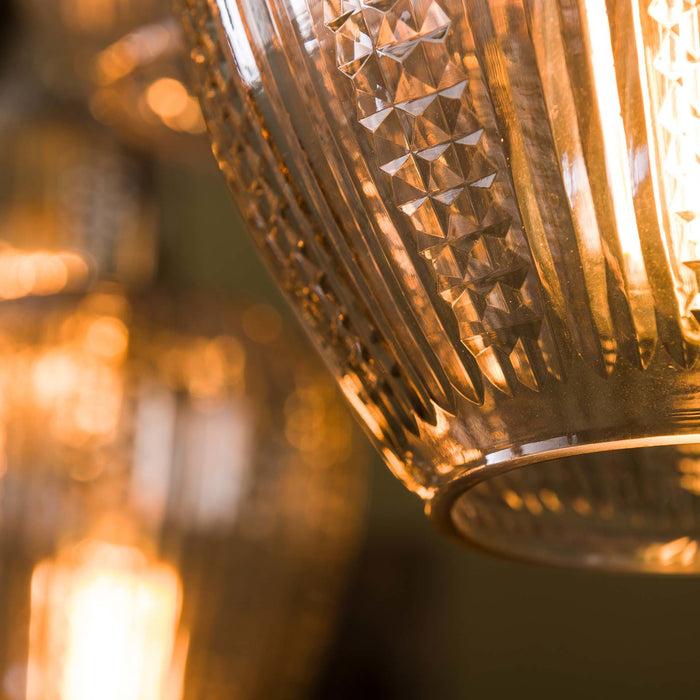 Dimehouse Hanglamp Anna Diamant Glas Rond 5-Lichts