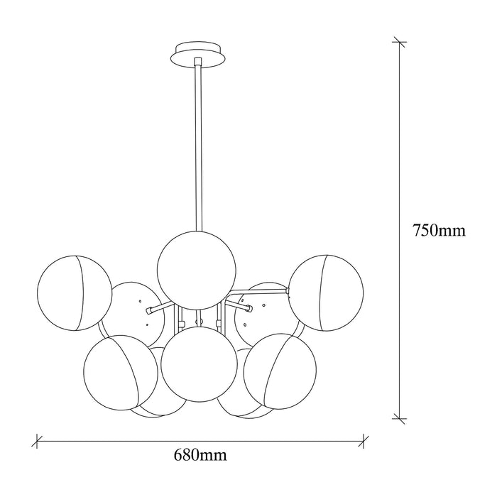 Dimehouse Hanglamp Bronskleurig Glas Carina