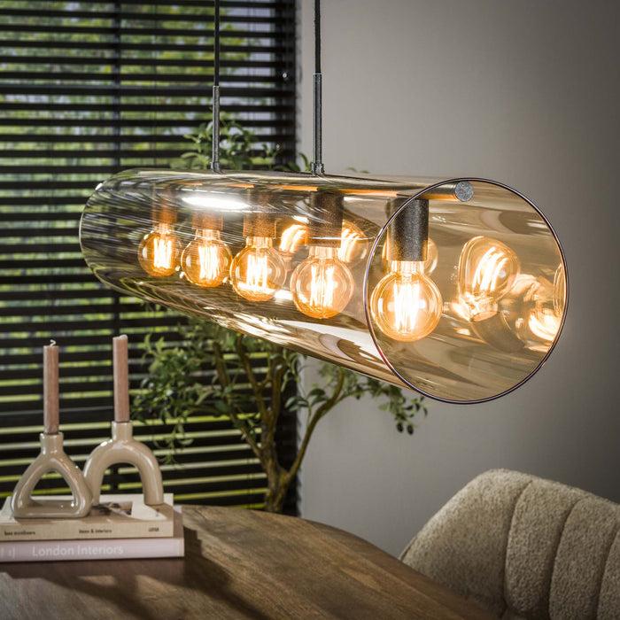 Dimehouse Hanglamp Cai 5-lichts Amber Glas